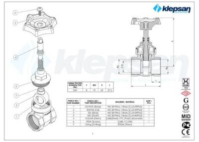 Şiber Vana TS EN 12288 1.1/2'' - 2