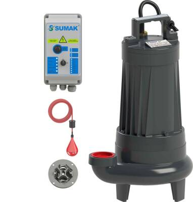 Sumak SBRT 20/2-P Parçalayıcı Bıçaklı Foseptik Dalgıç Pompa Trifaze (380V) 2.2HP - 1