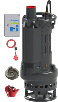 Sumak SDT 50/3 C Karıştırıcılı Çamur Suyu Dalgıç Pompa Trifaze (380V) 5.5HP - 1