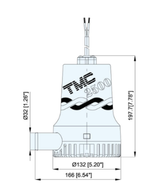 Tmc SR12116 Sintine Pompası 12V 2500 gph - 2