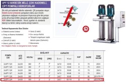 Ulusu 2xUPY 12/9 Düşey Milli Kademeli Çift Pompalı Hidrofor 2x4 Hp 380 Volt - 2