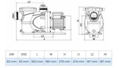 Wilo Pool 3.0T Ön Filtreli Havuz Pompası 18 mss 30 m³/h 380 Volt - 2