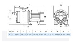 Wilo SPS Silence 5-58 Paslanmaz Gövdeli Sessiz Jet Pompa 0.75 Hp 5 Bar 4.8 m³/h - 2