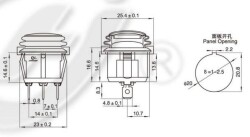 Yuvarlak Körüklü Işıklı Anahtar 10 ADET Turuncu, ON-OFF 3 Pin - Düğme Buton Switch - 4